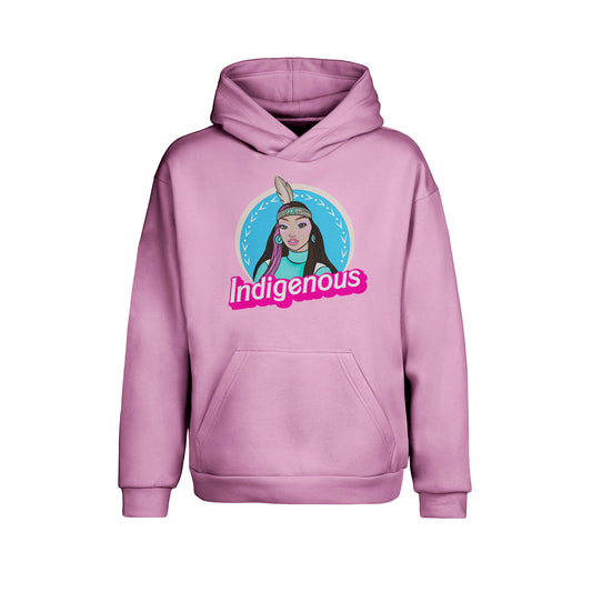 Youth Indigenous Doll Hoodie Baby Pink