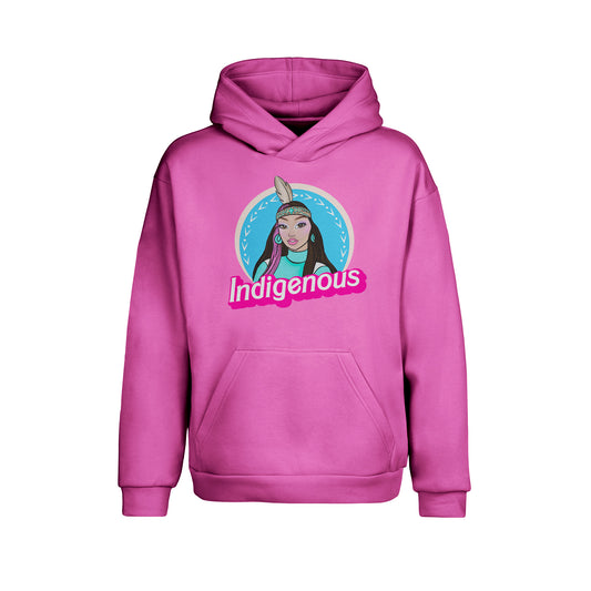 Youth Indigenous Doll Hoodie Pink